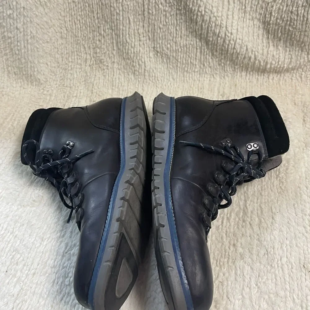 Cole Haan Men's ZeroGrand leather black Waterproof Hiker Boot Style C38230 SZ13M